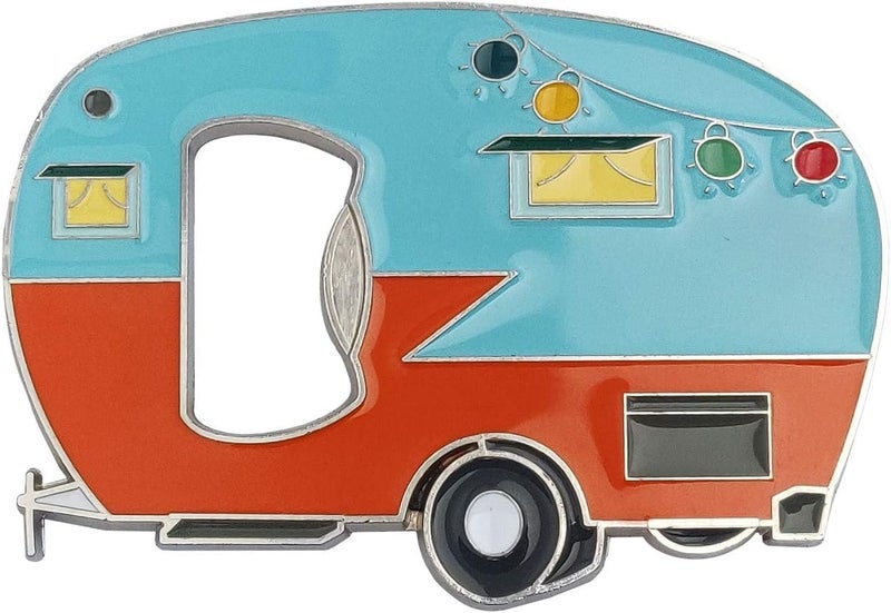 Haigoo Bottle Opener Magnetic with Fridge Magnets Sticker,RV Camper Bottles Opener Caravan Bottle Beer Opener Unique Beer Gift Idea for Camper Lovers Cool Gadgets Outdoor Picnic Home Using - Image 1